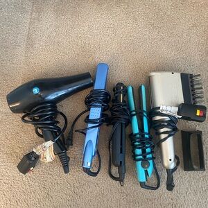 Hair Styling Tool Bundle – Blow Dryers & Flat Irons (Used, Working)
